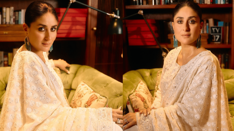 Kareena Kapoor Khan’s Ethereal Ivory Kurta and Dupatta Look Proves Chikankari Is Timeless