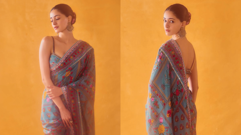 Ananya Panday Stuns in a Floral Saree: Here’s How Much Her Breathtaking Look Costs