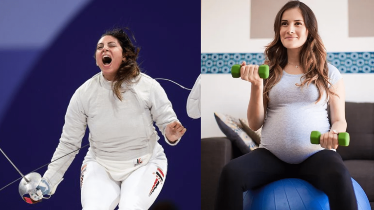 Nada Hafez, the Egyptian fencer competing in the Paris Olympics 2024, is making headlines by setting a remarkable fitness goal while in her seventh month of pregnancy. Her participation has sparked discussion about exercising during pregnancy. Experts affirm that low-impact exercise, when done without complications, is generally safe during the third trimester.
